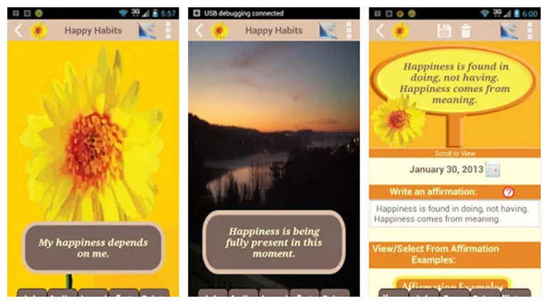 happy habits - The 3 Best Happiness Apps To Improve Your Well-Being